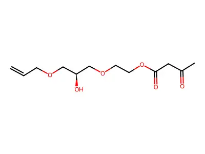 Butanoic acid, 3-oxo-, 2-(2-hydroxy-3-(2-propenyloxy)propoxy)ethyl ester structure