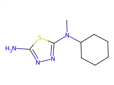 N2-cyclohexyl-N2-methyl-1,3,4-thiadiazole-2,5-diamine structure
