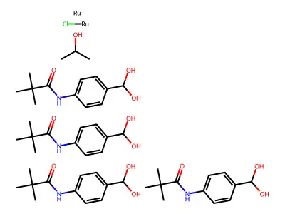 Chlororuthenium; N-[4-(dihydroxymethyl)phenyl]-2,2-dimethyl-propanamide; Propan-2-ol; Ruthenium structure