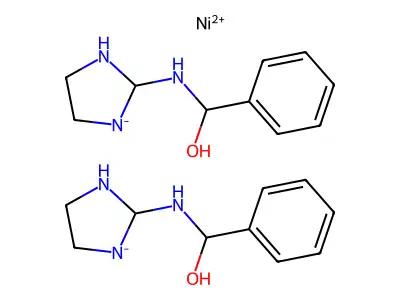 Bis((imidazolidin-3-id-2-ylamino)-phenylmethanol);nickel(2+) structure