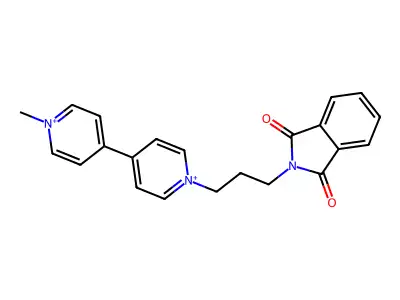 2-[3-[4-(1-methylpyridin-1-ium-4-yl)pyridin-1-ium-1-yl]propyl]isoindole-1,3-dione structure