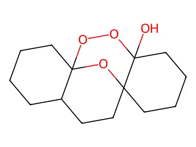 Decahydro-2H,6aH-4a,10a-epoxydibenzo[c,g][1,2]dioxocin-6a-ol structure