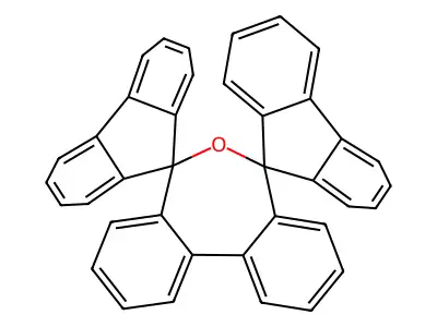 Dispiro[fluorene-9,5'-dibenzo[c,e]oxepine-7',9''-fluorene] structure
