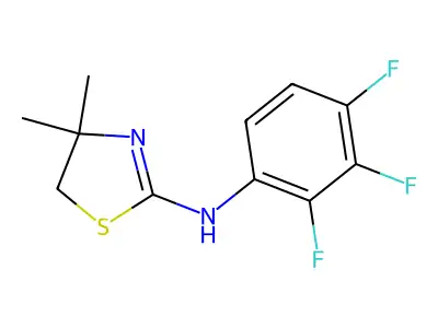 4,4-Dimethyl-N-(2,3,4-trifluorophenyl)-4,5-dihydro-1,3-thiazol-2-amine structure