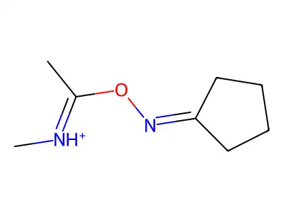 1-(Cyclopentylideneamino)oxyethylidene-methylazanium structure