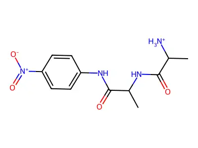 1-{[1-(4-Nitroanilino)-1-oxopropan-2-yl]amino}-1-oxopropan-2-aminium structure