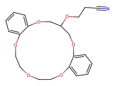 3-[(6,7,9,10,18,19-Hexahydro-17H-dibenzo[b,k][1,4,7,10,13]pentaoxacyclohexadecin-18-yl)oxy]propanenitrile structure