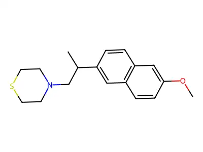 4-(2-(6-Methoxy-2-naphthalenyl)propyl)thiomorpholine structure