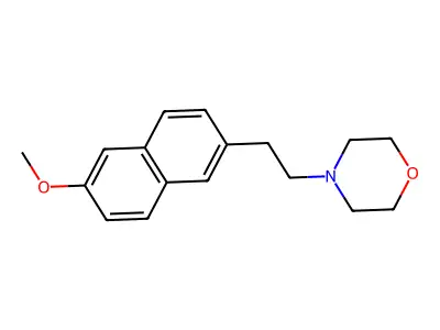 Morpholine, 4-(2-(6-methoxy-2-naphthalenyl)ethyl)- structure