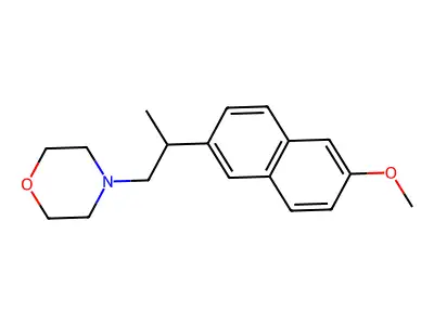 Morpholine, 4-(2-(6-methoxy-2-naphthalenyl)propyl)- structure