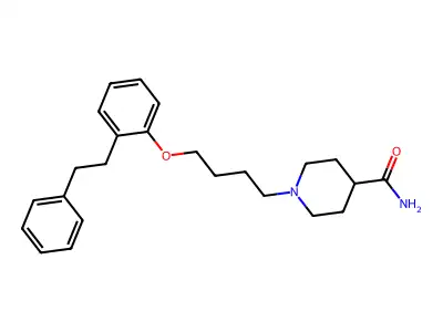 4-Piperidinecarboxamide, 1-(4-(2-(2-phenylethyl)phenoxy)butyl)- structure