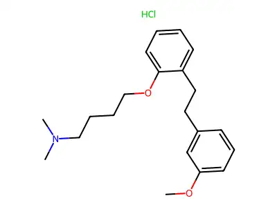 2-(4-Dimethylaminobutoxy)-3'-methoxybibenzyl hydrochloride structure
