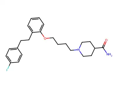 4-Piperidinecarboxamide, 1-(4-(2-(2-(4-fluorophenyl)ethyl)phenoxy)butyl)- structure