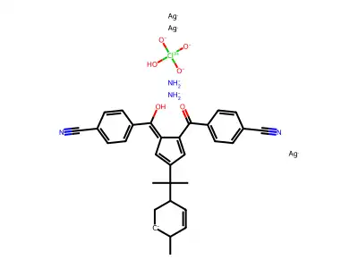 Chemical Compound (C31H32Ag3ClN4O6-3) structure