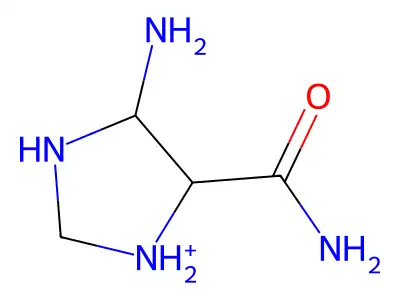 5-Aminoimidazolidin-3-ium-4-carboxamide structure