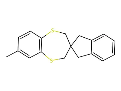7'-Methylspiro[1,3-dihydroindene-2,3'-2,4-dihydro-1,5-benzodithiepine] structure
