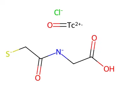 2-(Carboxymethylazanidyl)-2-oxoethanethiolate;oxotechnetium(2+);chloride structure
