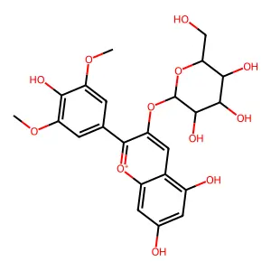 锦葵素-3-O-葡萄糖苷 structure