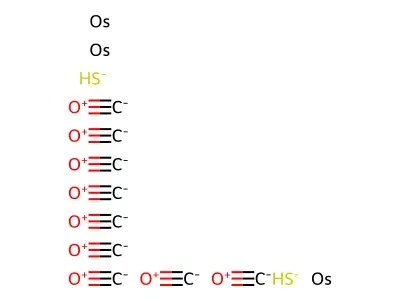 Triosmium, bis(mu3-sulfido)nonacarbonyl- structure