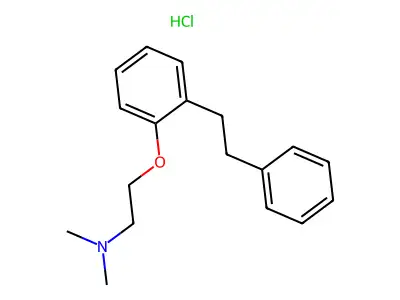 Ethanamine, N,N-dimethyl-2-(2-(2-phenylethyl)phenoxy)-, hydrochloride structure