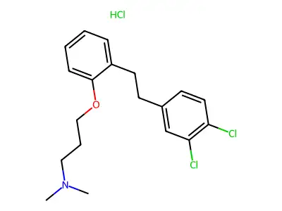 2-(3-Dimethylaminopropoxy)-3',4'-dichlorobibenzyl hydrochloride structure