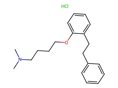 1-Butanamine, N,N-dimethyl-4-(2-(2-phenylethyl)phenoxy)-, hydrochloride structure