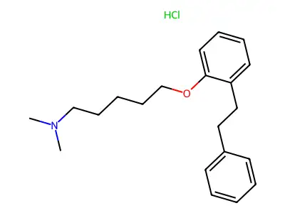 1-Pentanamine, N,N-dimethyl-5-(2-(2-phenylethyl)phenoxy)-, hydrochloride structure