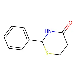 4H-1,3-Thiazin-4-one, tetrahydro-2-phenyl- structure