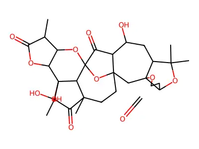 3b,4,15-Trihydroxy-1,4,5a,13,13-pentamethyltetradecahydro-2H,8H,10H-7a,16a-epoxy-3,9,12,17-tetraoxacyclopenta[3',3a']azuleno[6',5':5,6]cycloocta[1,2,3-cd]-as-indacene-2,5,10,16(1H,13H)-tetrone structure