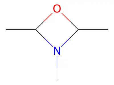 2,3,4-Trimethyl-1,3-oxazetidine structure