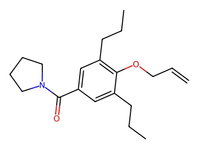 Pyrrolidine, 1-(4-allyloxy-3,5-dipropylbenzoyl)- structure