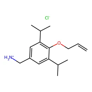 Benzylamine, 4-(allyloxy)-3,5-diisopropyl-, hydrochloride structure