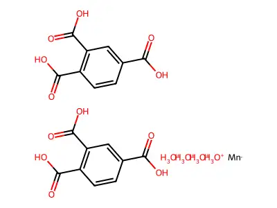 Tetraoxidanium;bis(benzene-1,2,4-tricarboxylic acid);manganese structure