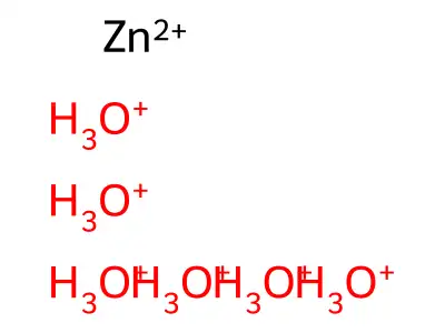 Hexaoxidanium;ZINC structure