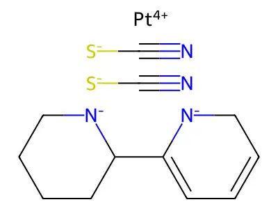 6-piperidin-1-id-2-yl-2H-pyridin-1-ide;platinum(4+);dithiocyanate structure