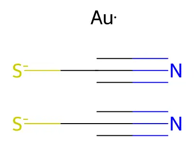 Gold Dithiocyanate structure
