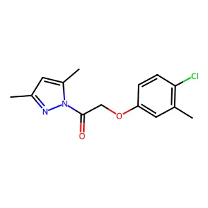 2-(4-Chloro-3-methylphenoxy)-1-(3,5-dimethylpyrazol-1-yl)ethanone structure