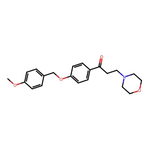 1-[4-[(4-Methoxyphenyl)methoxy]phenyl]-3-morpholin-4-ylpropan-1-one structure