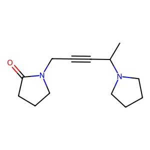 2-Pyrrolidinone, 1-(4-(1-pyrrolidinyl)-2-pentynyl)- structure