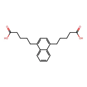 1,4-Naphthalenedipentanoic acid structure