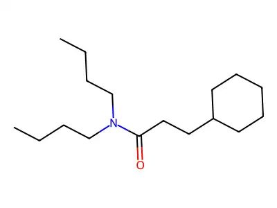 N,N-dibutyl-3-cyclohexylpropanamide structure