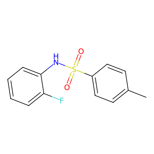 N-(2-fluorophenyl)-4-methylbenzenesulfonamide structure