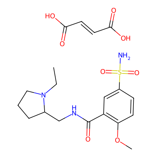 Benzamide, 5-(aminosulfonyl)-N-((1-ethyl-2-pyrrolidinyl)methyl)-2-methoxy-, (2Z)-2-butenedioate structure