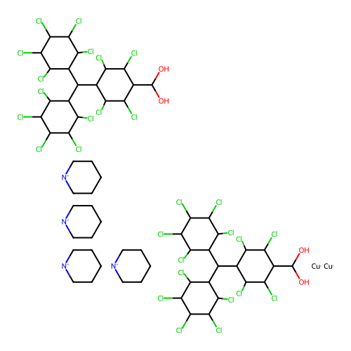 Chemical Compound (C60H84Cl28Cu2N4O4-4) structure