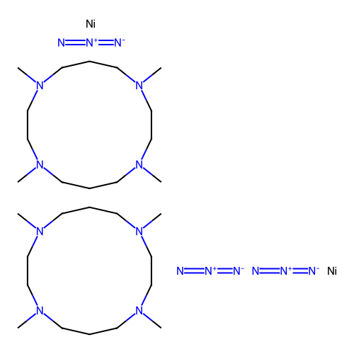 Nickel;bis(1,4,8,11-tetramethyl-1,4,8,11-tetrazacyclotetradecane);triazide structure