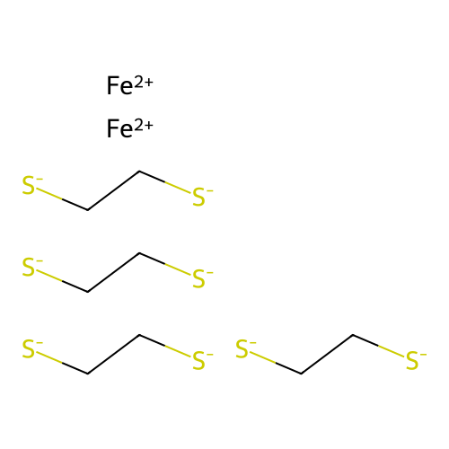 Tetrakis(ethane-1,2-dithiolate);bis(iron(2+)) structure