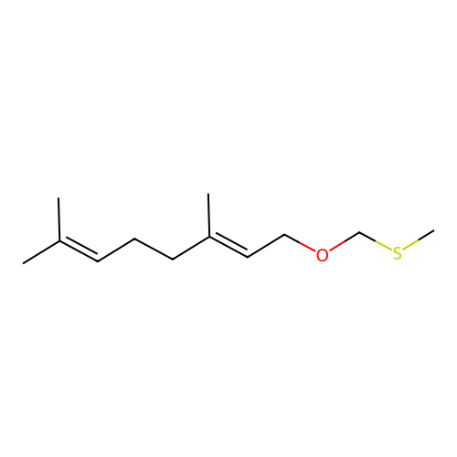 (2E)-3,7-dimethyl-1-(methylsulfanylmethoxy)octa-2,6-diene structure