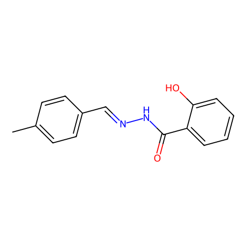 (E)-2-hydroxy-N'-(4-methylbenzylidene)benzohydrazide structure