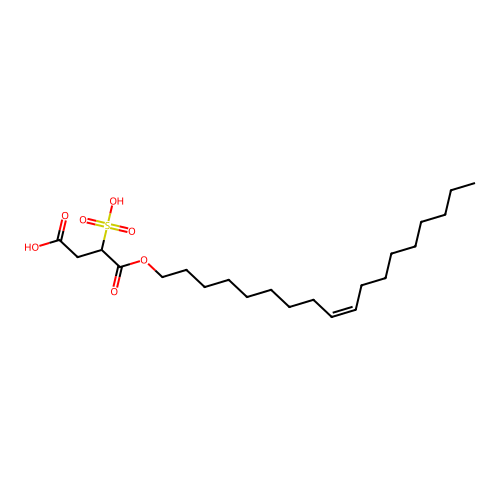 4-{[(9Z)-Octadec-9-en-1-yl]oxy}-4-oxo-3-sulfobutanoic acid structure