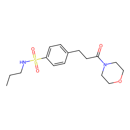 4-(3-Morpholin-4-yl-3-oxo-propyl)-N-propyl-benzenesulfonamide structure